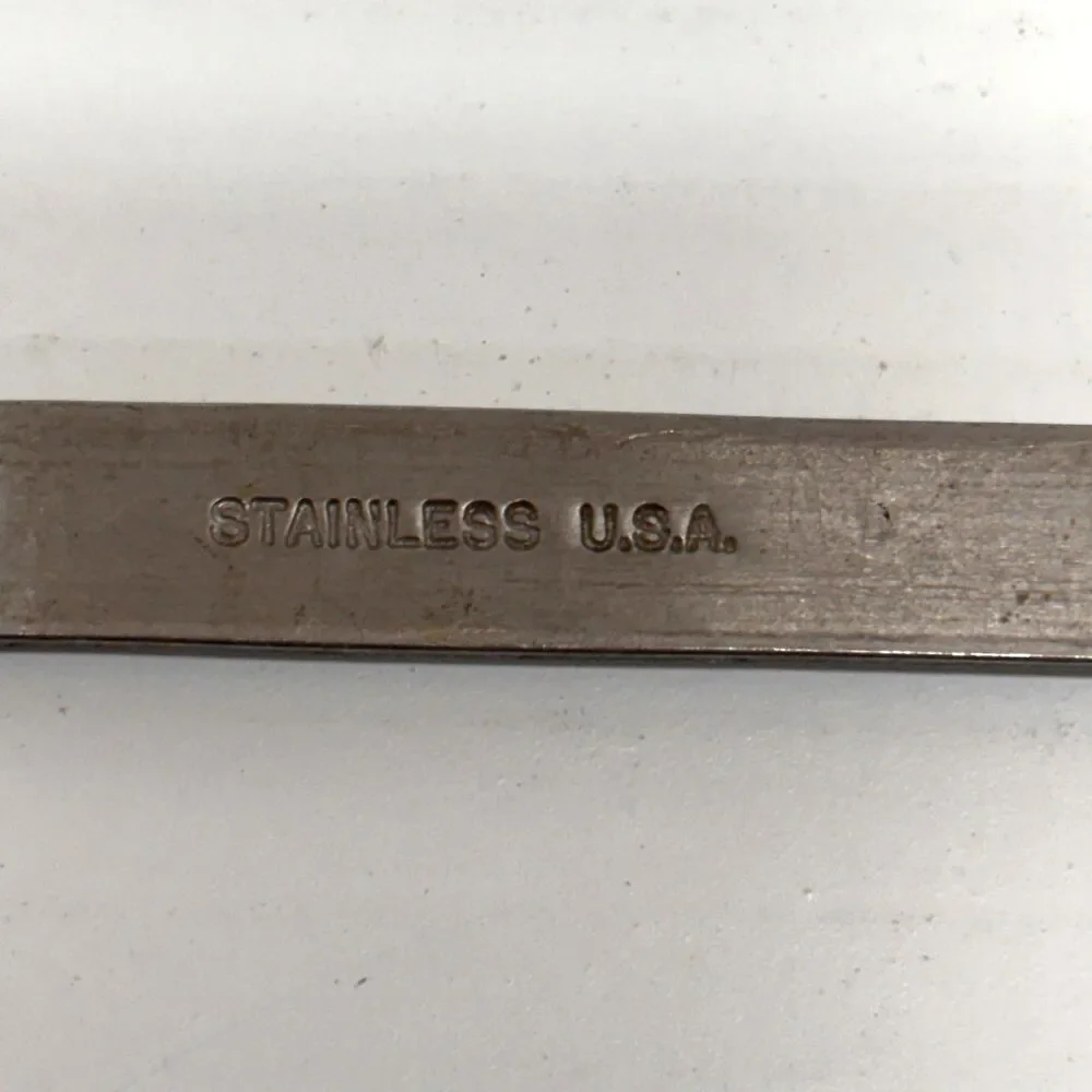 Vintage Stainless Spatula Turner Flipper Round Wood Handle 18